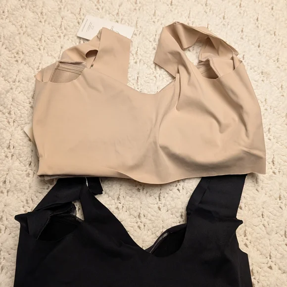 Woweny Comfort Black And Beige Bra - Picture 2 of 4